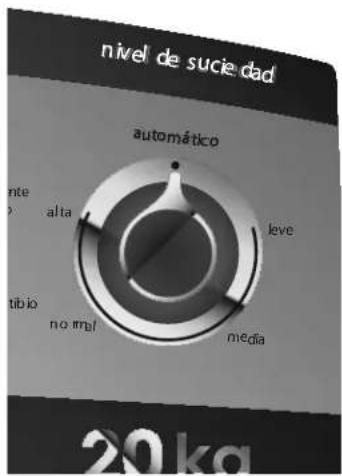 nivel de sucie dad automático leve media no mm/ tibio alta ante 20 kg
