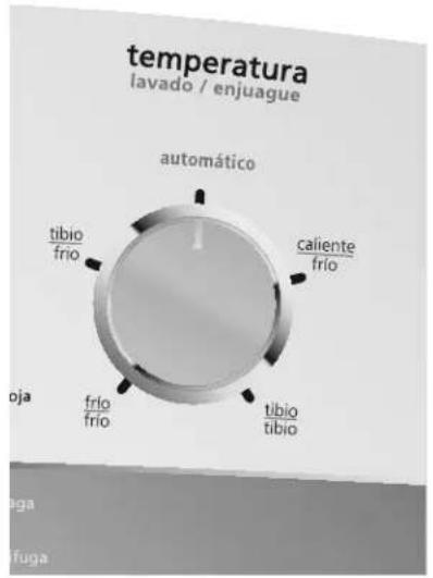 temperatura lavado / enjuague automático tibio frio caliente frio oja frio frio tibio tibio fuga fuga