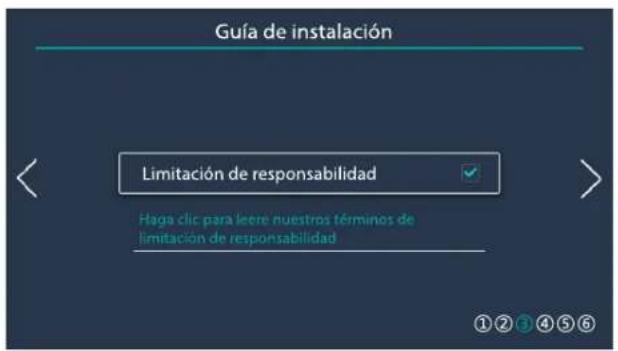 Guía de instalación Limitación de responsabilidad Haga clic para leere nuestros términos de limitación de responsabilidad ①②③④⑤⑥