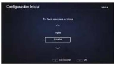 Configuración Inicial For favor selections su olímas Inglés Created Selectar OK