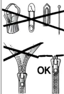 Technical diagram illustrating three different tool configurations with labeled 'OK' and directional arrows indicating movement or positioning.