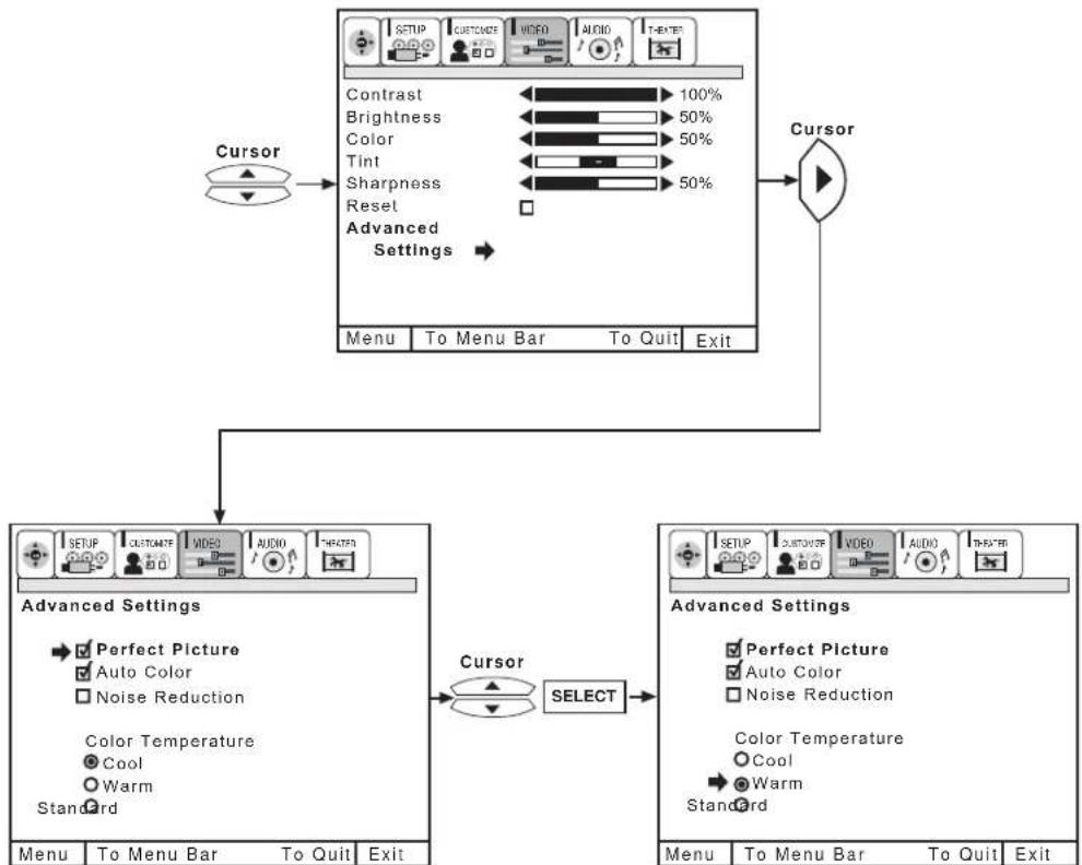 HITACHI 50FX20B - ADVANCED SETTINGS - 1