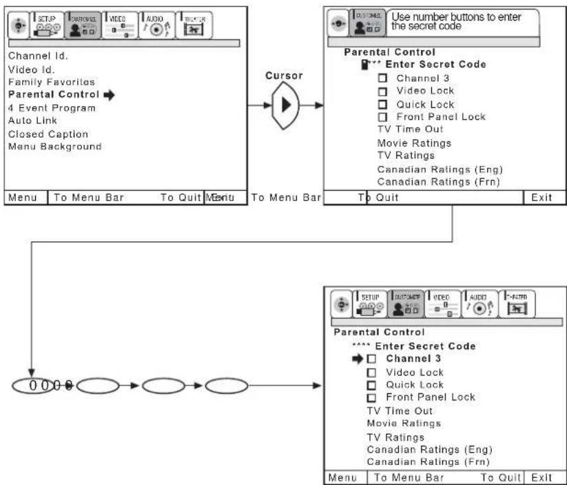 HITACHI 50FX20B - PARENTAL CONTROL - 1