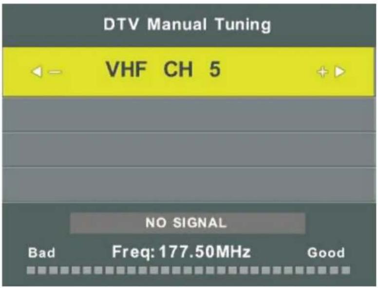 Sunstech 32SUN11TS - Ajuste manual DTV (de la televisión digital) - 1