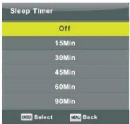 Sunstech 32SUN11TS - Ajuste del régimen de sueño (Sleeper Timer) - 1