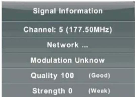 Sunstech 32SUN11TS - Información sobre la señal del canal - 1
