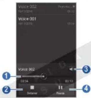 SAMSUNG Galaxy 3 - > Reproducir una nota de voz - 1