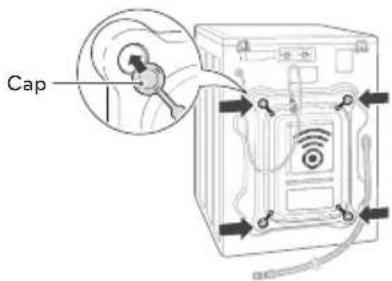 LG WM1873FDS - Unpacking and removing shipping bolts - 3