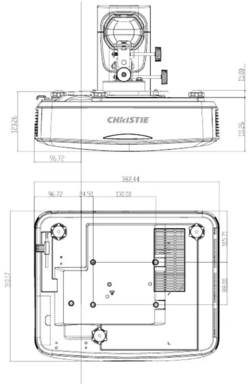 Christie Captiva DUW350S - Ceiling Mount Installation6.5 - 1
