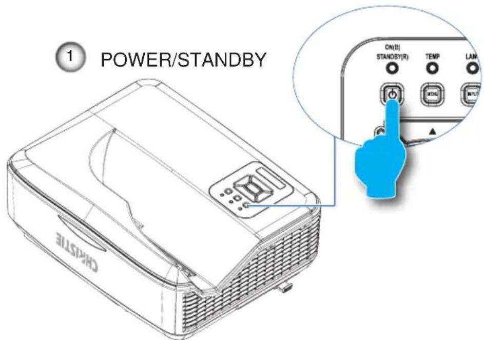 Christie Captiva DUW350S - Powering the Projector On/Off3.2 - 1