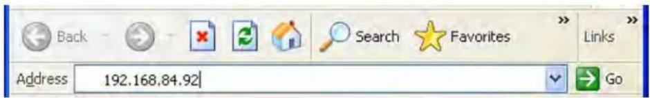 Back Search Favorites Links Address 192.168.84.92 Go