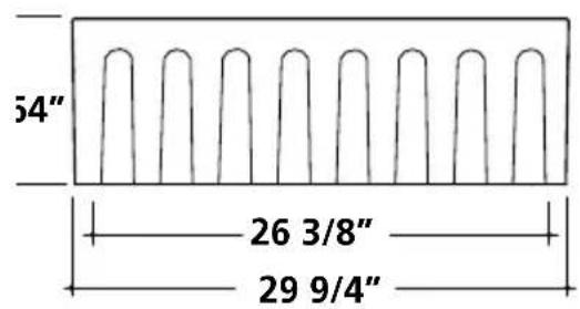 54" 26 3/8" 29 9/4"