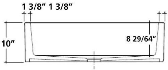 1 3/8" 1 3/8" 10" 8 29/64"
