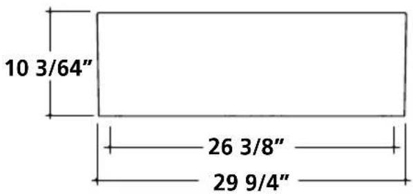 10 3/64" 26 3/8" 29 9/4"