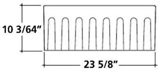 10 3/64" 23 5/8"