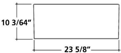 10 3/64" 23 5/8"