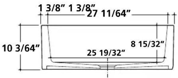1 3/8" 1 3/8" 27 11/64" 10 3/64" 25 19/32" 8 15/32"