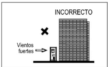INCORRECTO × Vientos fuertes
