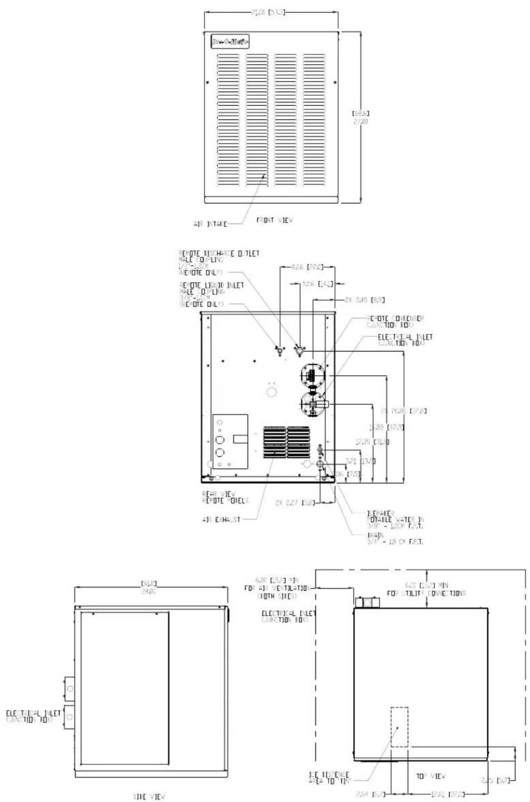 Ice-O-Matic MFI0800A - Air and Water Cooled - 6