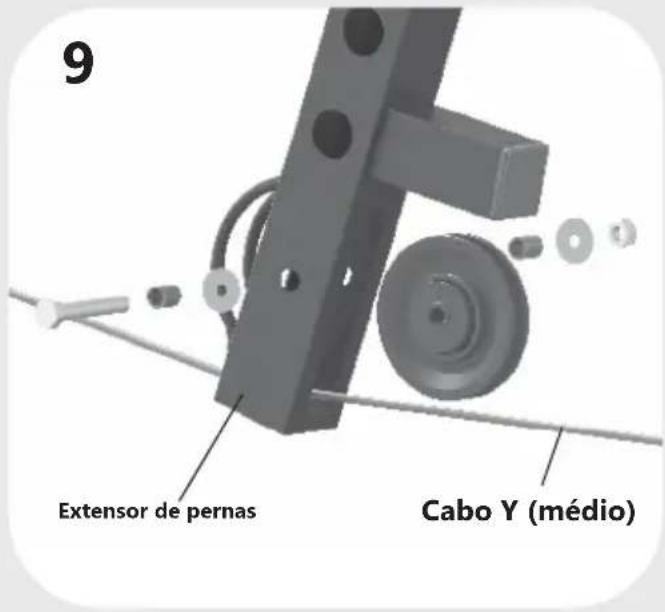 9 Extensor de pernas Cabo Y (médio)
