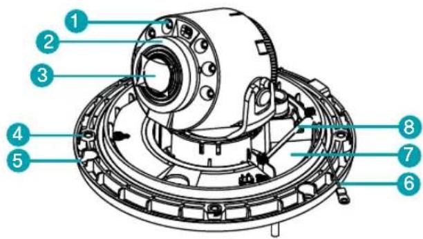 Technical diagram of a mechanical assembly with numbered components for identification