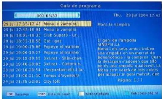 Gula de programa Thu. 29 jul 17:35-17:48 Mona la vampira 29 jul 17:48-18:01 Mona la vampira 29 jul 18:05-18:35 Club Super3 - La .. 29 jul 18:35-18:58 Gal'igos 29 jul 19:00-19:06 Popeye el mariner 29 jul 19:06-19:27 Pepeye el mariner 29 jul 19:15-19:15 3x1.net - Shinchen 29 jul 19:40-20:03 3x1.net - Cinturó n. 29 jul 20:10-20:54 L'espantacells i la. 29 jul 21:00-21:30 Temos d'aventura 29 jul 21:35-22:01 City folk Mona la vampira El gen de l'ampolla SINOPSI; La Mona I els seus amics troben una ampolla en un mercat de beneficència i la compren. Quan la destapen s'adenen que allò no és una ampolla qualsevol. La Mona se serà de tots colors per atrapar el geni malvat, que Página: 1 / 2 OK Retervir ESPO Ucla de rose? Alvance págni Retroceso págni