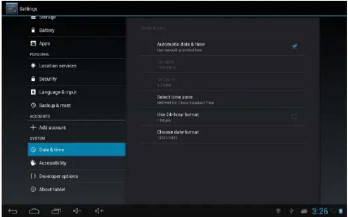 Sunstech TAB10QC - Date and Time Setting - 1