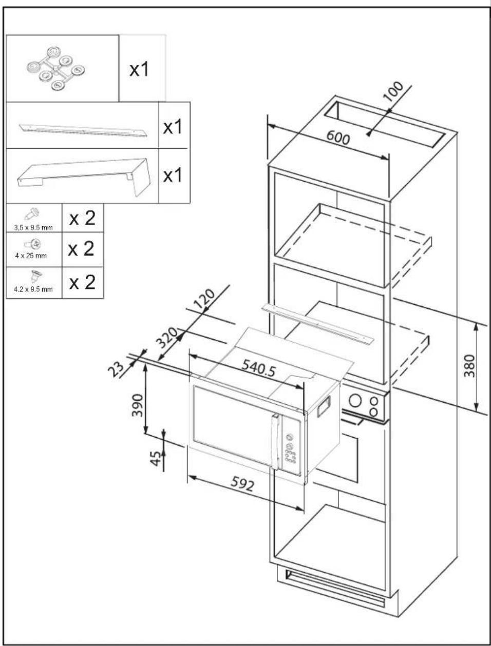 x1 x1 x1 3.5 x 9.5 mm x 2 4 x 25 mm x 2 4.2 x 9.5 mm x 2 100 600 380 540.5 320 120 390 45 592
