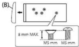 (B) 8 mm MAX. M5 mm M5 mm