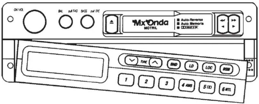 Mx Onda Motril - RADIOCASETE AUTORREVERSE, SINTONIZADOR SINTETIZADO DE AM/FM ESTÉREO, REDUCTOR DE RUIDOS DOLBY-B NR Y PANEL FRONTAL EXTRAÍBLE - 1