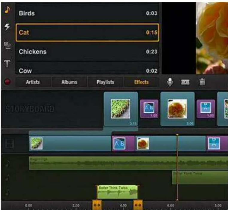 Birds 0:03 Cat 0:15 Chickens 0:23 Cow 0:02 Artists Albums Playlists Effects STORYBOARD 3.18 A B 1.00 B C 1.00 A B Better Think Twice