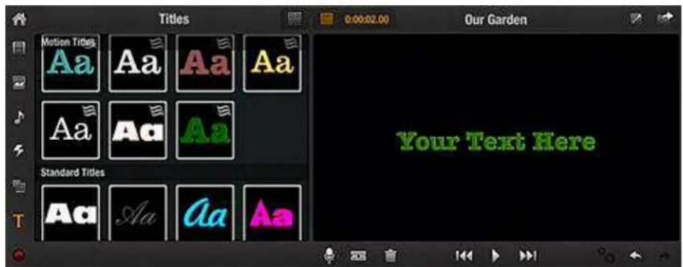 Titles Motion Titles Aa Aa Aa Aa Aa Aa Aa Standard Titles Aa Aa Aa Aa 0:00:02.00 Our Garden Your Text Here