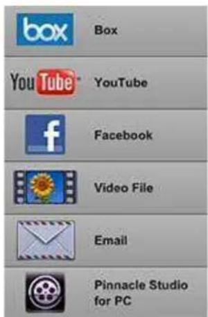 box Box YouTube YouTube Facebook Video File Email Pinnacle Studio for PC
