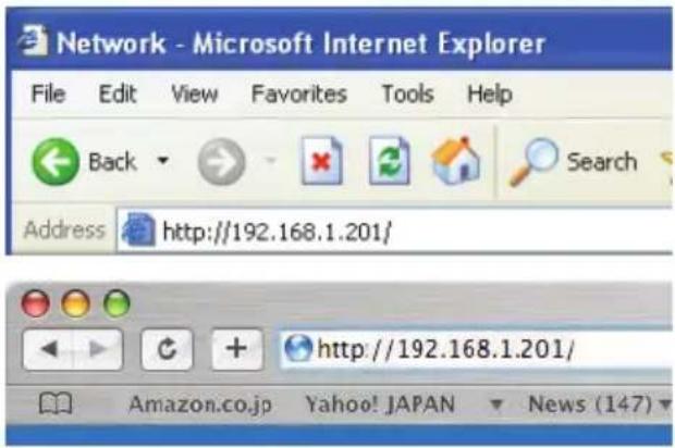 Network - Microsoft Internet Explorer File Edit View Favorites Tools Help Back Search Address http://192.168.1.201/ http://192.168.1.201/ Amazon.co.jp Yahoo! JAPAN News (147)