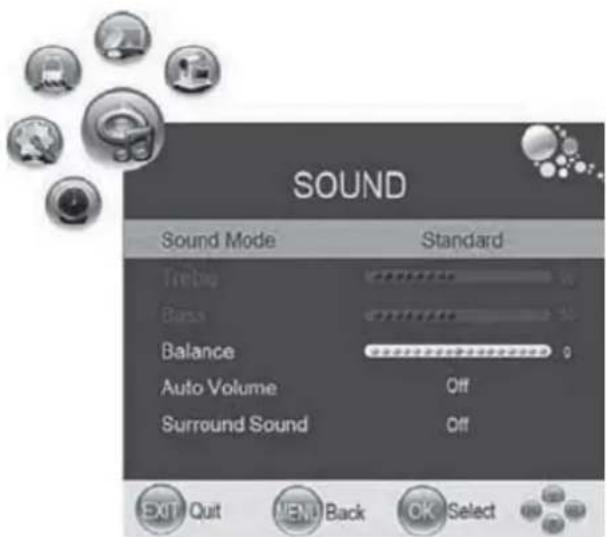 AIRIS MW197H - Menú de Sonido - 1