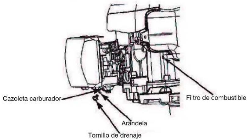 Cazoleta carburador Filtro de combustible Arandela Tornillo de drenaje