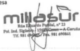 Ría Eduardo Pondal, n° 23 Pol. Ind. Siglmojo - 15600 Crese-A Coruña TIF. 981 690865; Pol. 981 690861