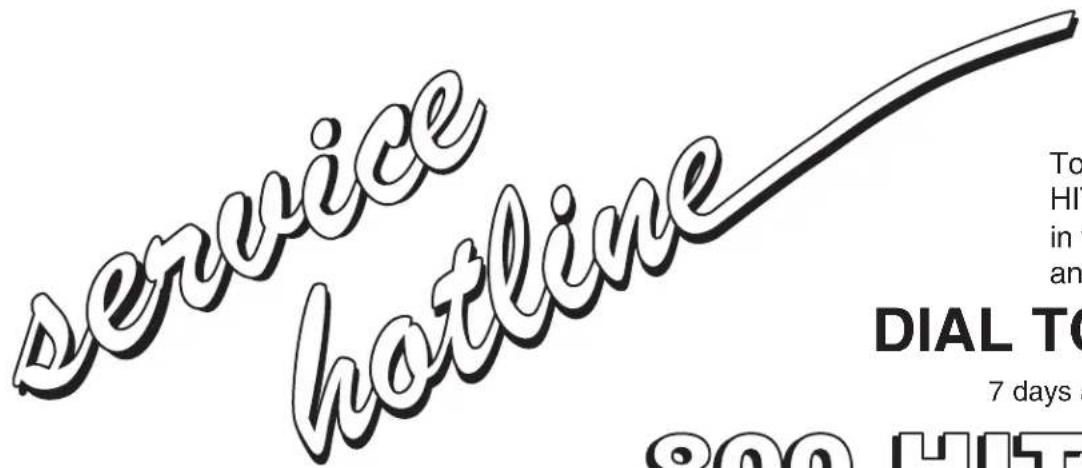 service hotline To HI in t an DIAL TO 7 days a 800 HIST