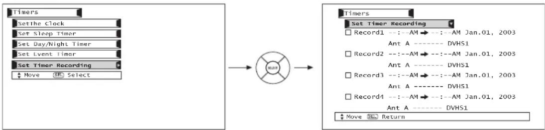 HITACHI 32HDL51 - Set Timer Recording - 1