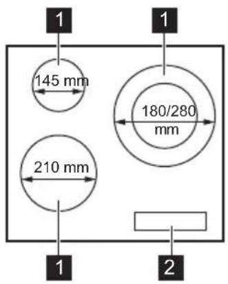 AEG IKK63302FB - Disposición de las zonas de cocción - 1