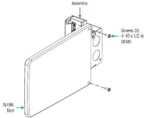 Assembly Screws (2): 4 - 40 x 1/2 in SFMS Acrylic face