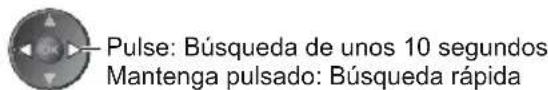 Pulse: Búsqueda de unos 10 segundos Mantenga pulsado: Búsqueda rápida