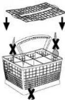 BRU EJ 802 E - Three-way split cutlery basket (if provided) - 17