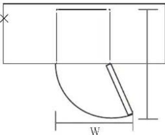 Benavent BEC200WE - Door Space Requirements - 1