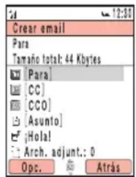 TOSHIBA TS803 - Creación y envío de un mensaje de correo electrónico - 1