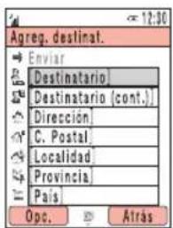 TOSHIBA TS803 - Operaciones con la pantalla Agreg. destinat. - 1
