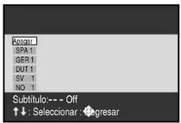 JVC HR-XV1EU - Cambiar el idioma de los subtítulos - 1