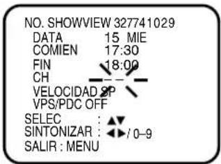JVC HR-XV1EU - Pulse OK. Junto al código SHOWVIEW aparecen los datos introducidos. - 1