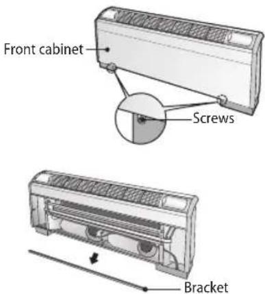Front cabinet Screws Bracket