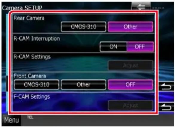 KENWOOD DNX771BT - Camera Setup / Configuración de la cámara - 2
